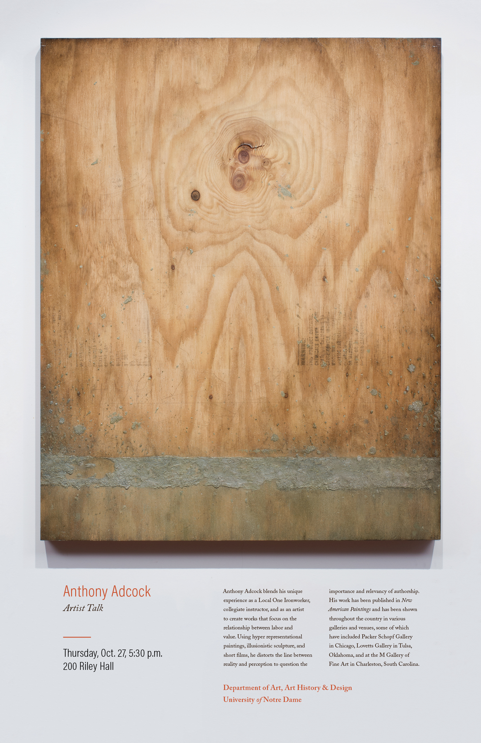 Artist Talk poster