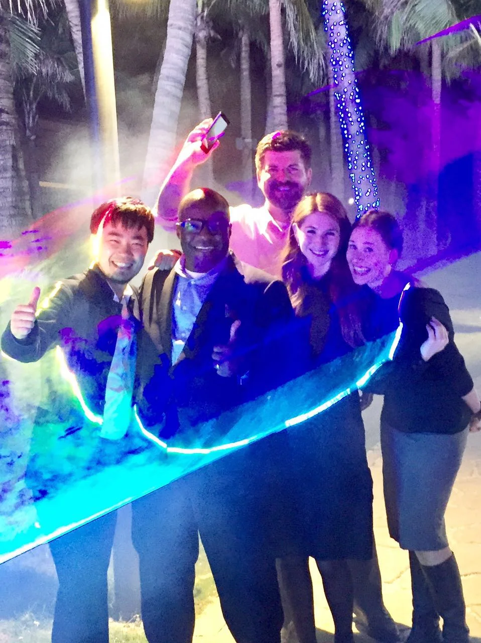 Laser light shows with our entrepreneur host