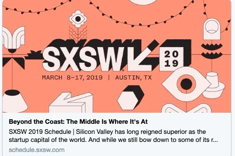 SXSW Panel: Beyond the Coast: The Middle Is Where It's At