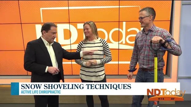 KFYR Snow Shoveling Techniques