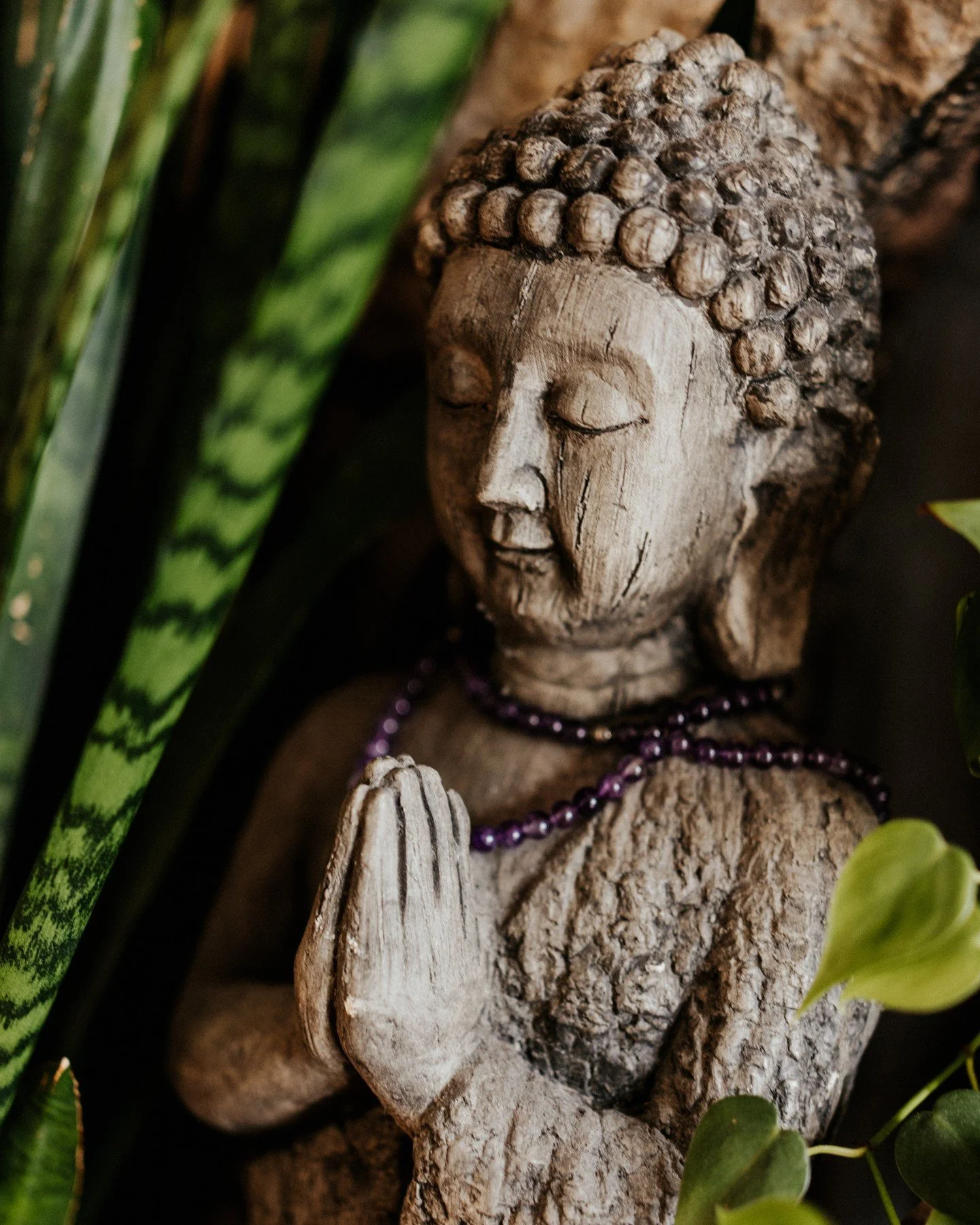 It's little details like this that make me think I should carry my camera with me literally everywhere, but then I'd have even more of an editing backlog &macr;\_(ツ)_/&macr; 
.
.
.
.
.
.
[Image Description: A close-up image of a Buddha statue with th