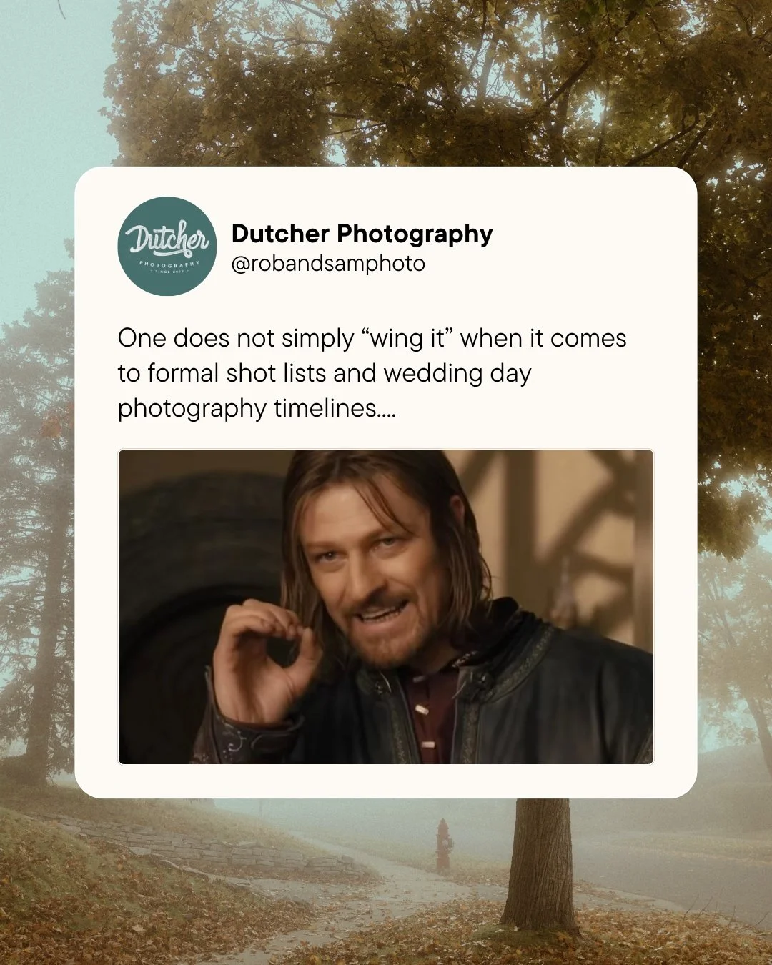 We work with so many amazing couples who are fun, laid back, and extra chill, but no matter how laid back you are, let me assure you that you do 𝘯𝘰𝘵 want to wing your wedding day timeline or formal shot list! Don't worry though! We have 23+ years 