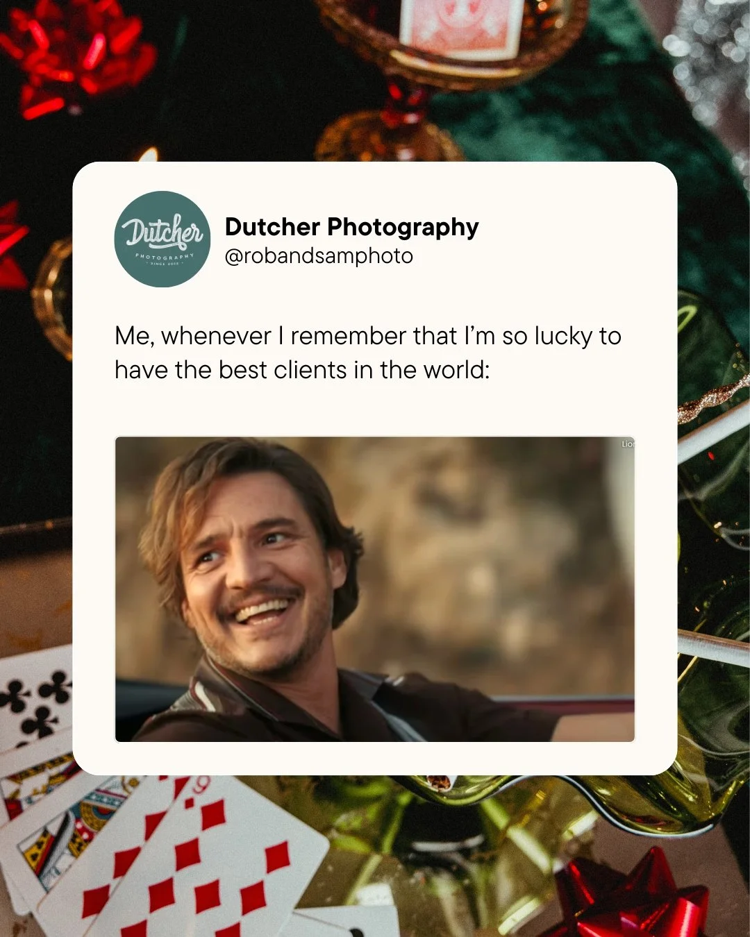 Seriously though, I could not be more grateful for being able to do what I do and work with the amazing people I work with. 🥹 Y'all are the absolute BEST 🏆
.
.
.
.
.
.
[Image Description: A social media style post that says "Me, whenever I rem