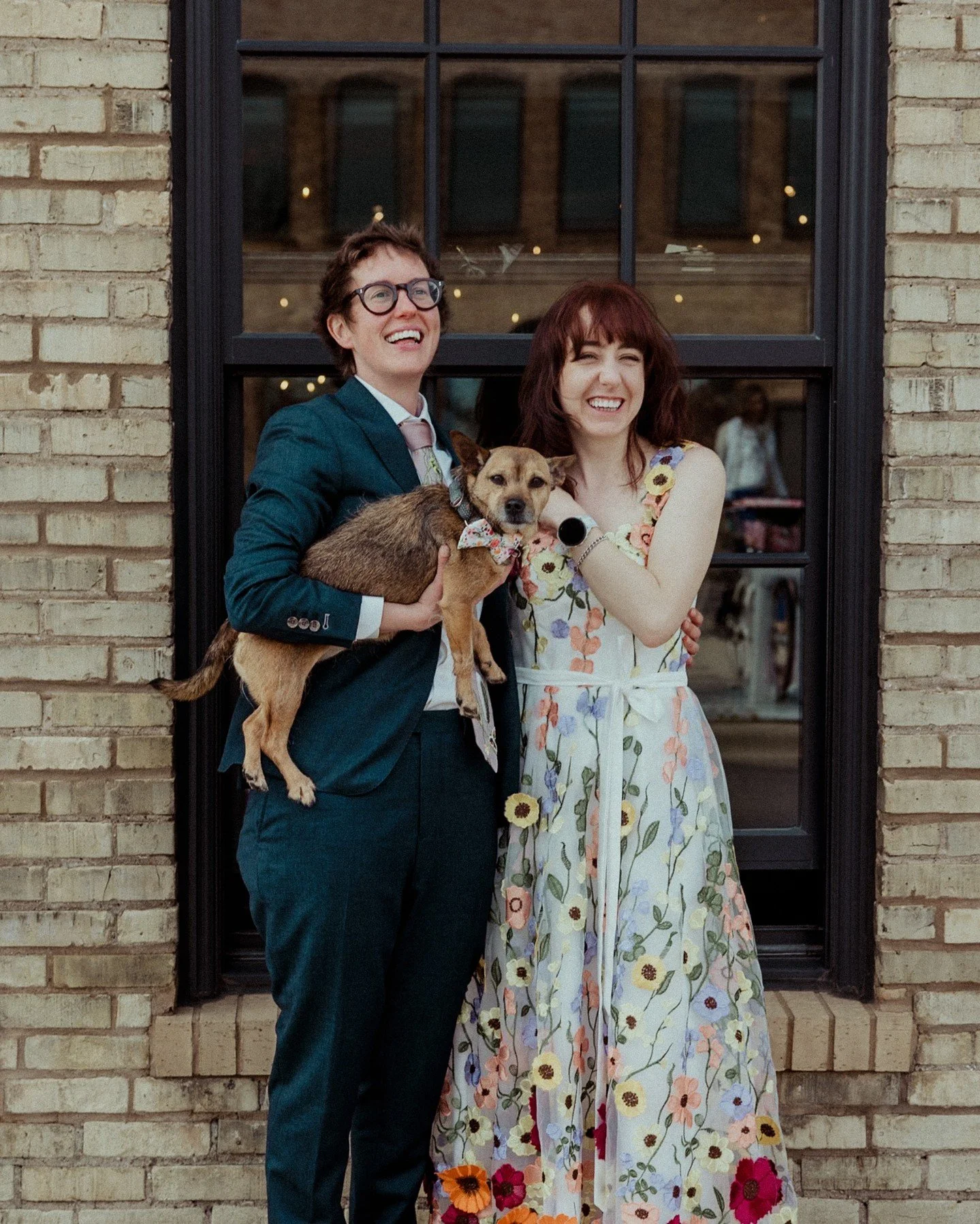 Happy Anniversary to Erin + Ingrid 💖
.
.
.
.
.
𝗪𝗲𝗱𝗱𝗶𝗻𝗴 𝗩𝗲𝗻𝗱𝗼𝗿𝘀
Venue &amp; Catering: @goodmancenterwi
DJ: @kuhlentertainment / @midasefx / @acethedjay
✨
[Image Description: A white woman with short brown hair &amp; glasses wearing a da