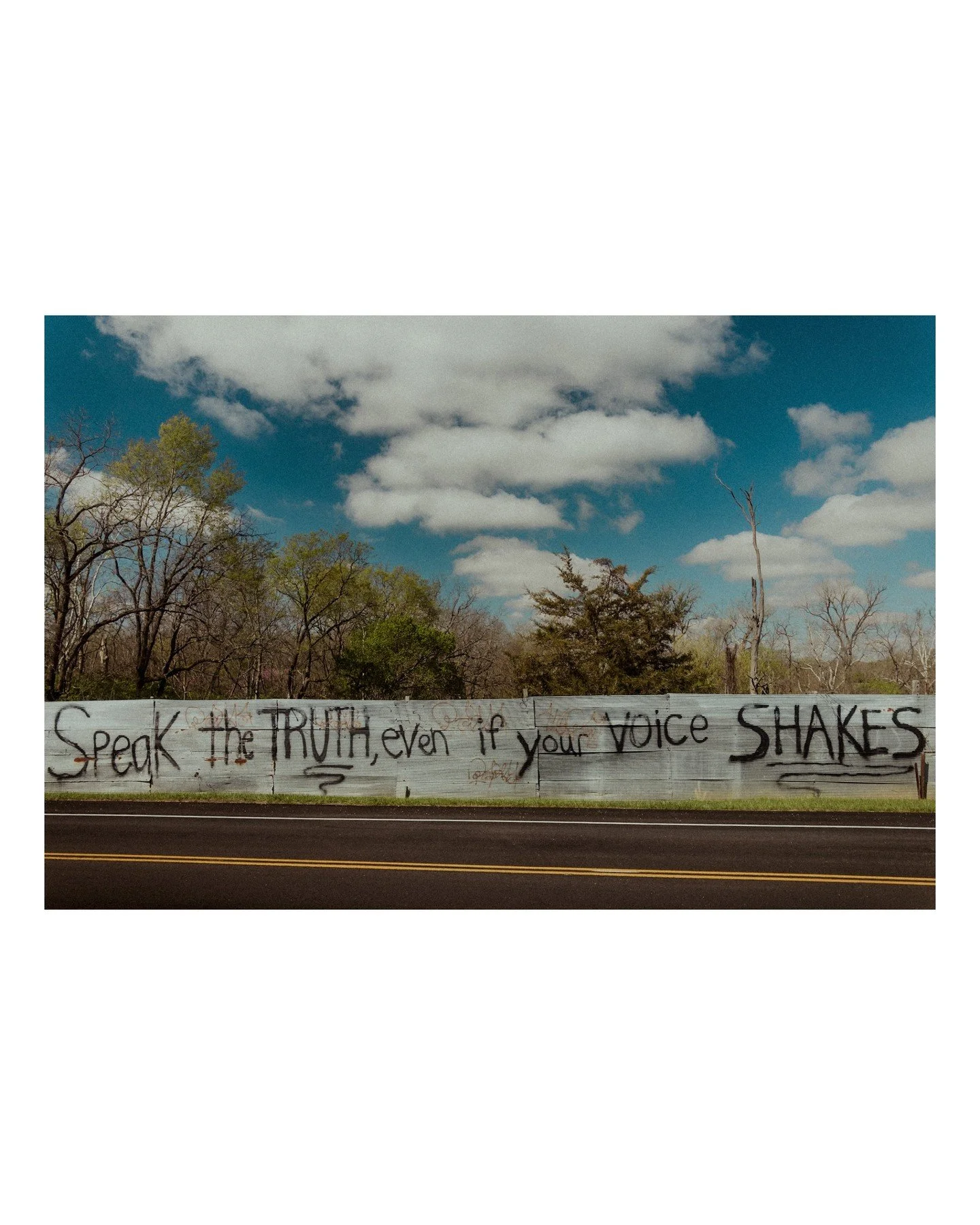 Seen (and felt deeply) in Moraine, OH. In a world where it seems harder and hard to tell what is real from what is fake, where we are constantly told to be smaller and smaller, to take up less space, never age (or hide all evidence of it), where we'r