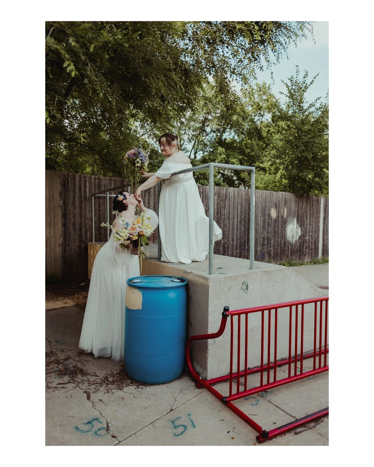 "But, soft! what light through yonder window breaks?
It is the east, and [April] is the sun." Who else is getting considerably less tragic and considerably more queer Romeo &amp; Juliet vibes from this shot? 😍
.
.
.
.
.
Here are the people