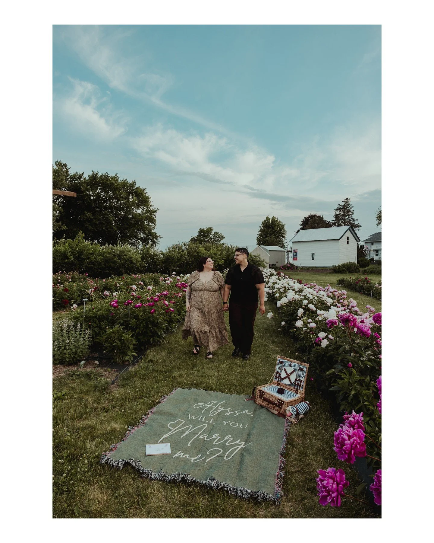 Oh don't mind me, just weeping over this shot form Ariah + Alyssa's surprise proposal shoot at @ovanspeonyfarm 🥹💖
.
.
.
.
.
.
.
 - Camera Gear: 
 - Canon: @canonusa
 - Accessories: 
 - Shortstache Everyday Filter: @polarpro 
[Image Description: A w