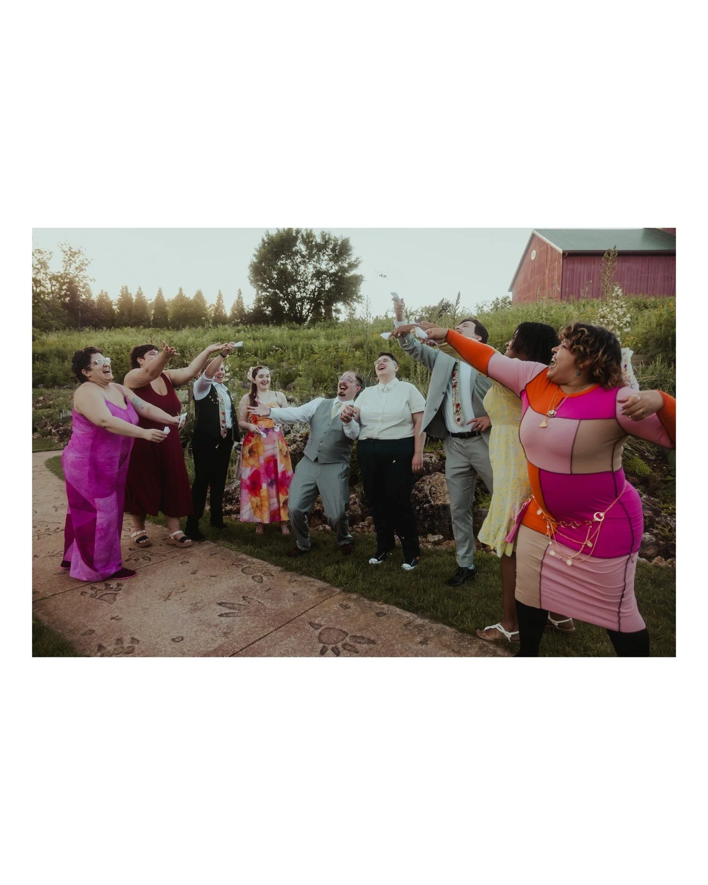 Sometimes the most colorful confetti of all are your awesome friends, celebrating your wedding day with you! I don't make the rules, but I DO make the photos fun 😉
.
.
.
.
.
.
Here are the vendors that helped make their wedding day awesome! 
 - Cere