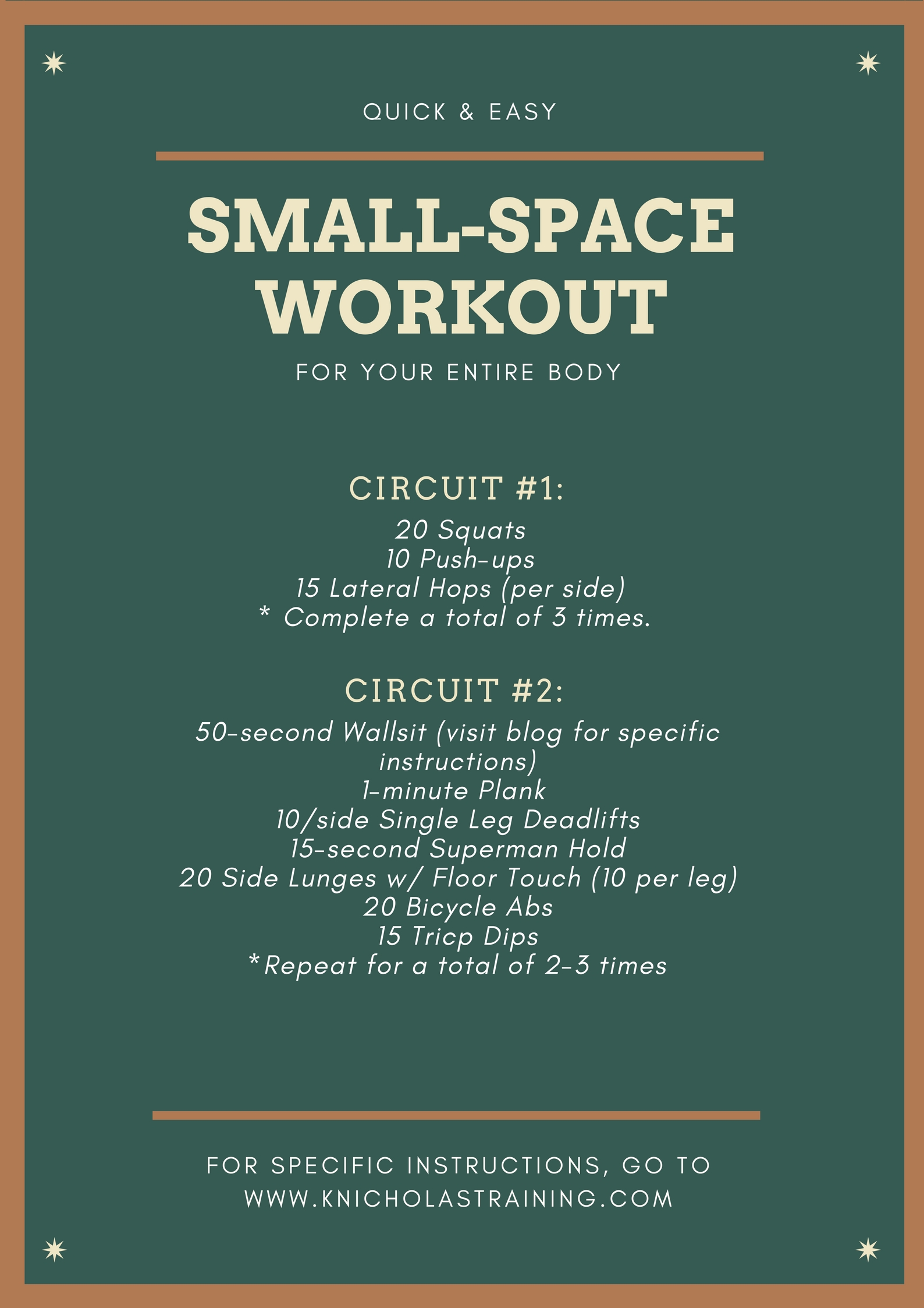 Small-Space Workout
