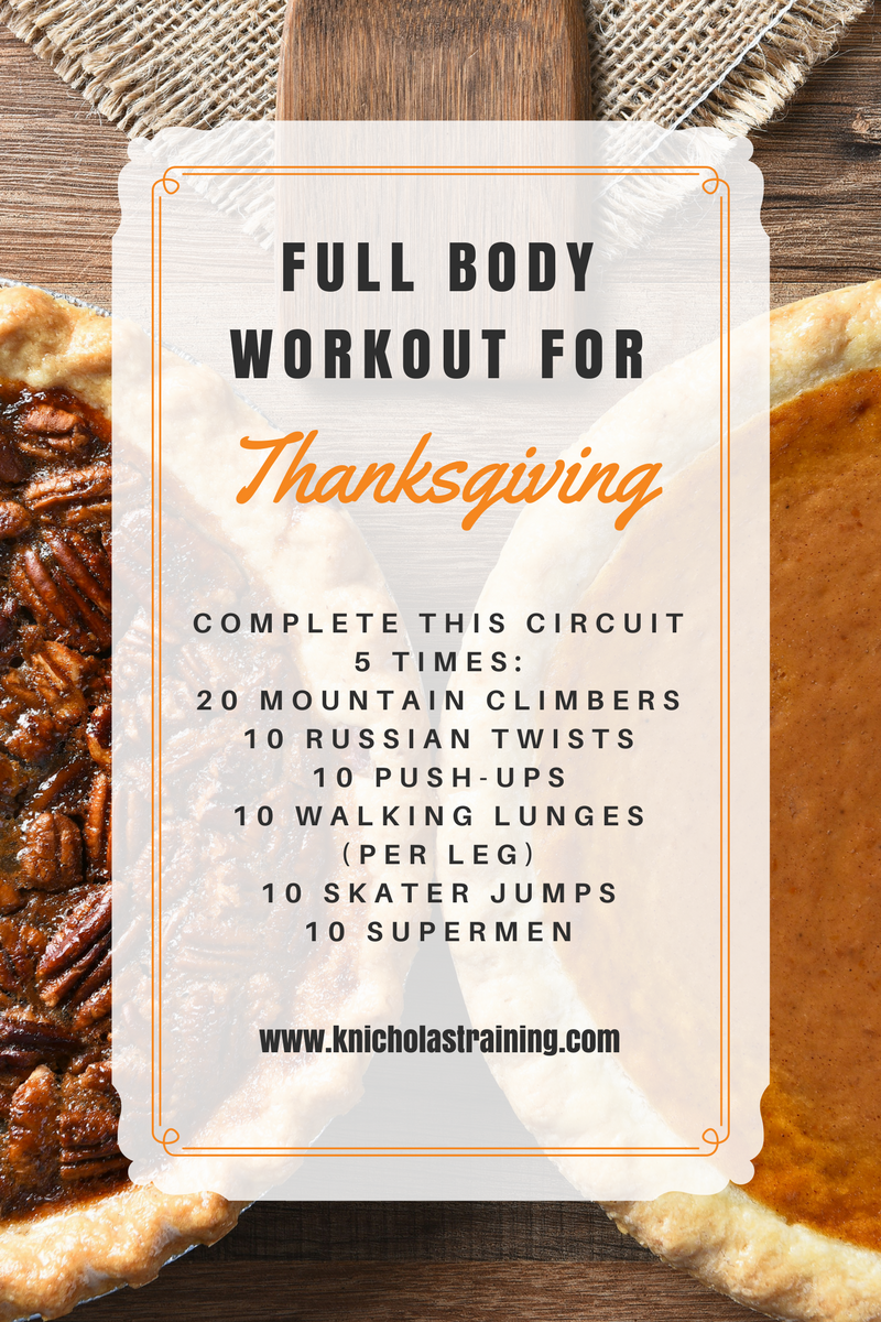 Thanksgiving Day Workout
