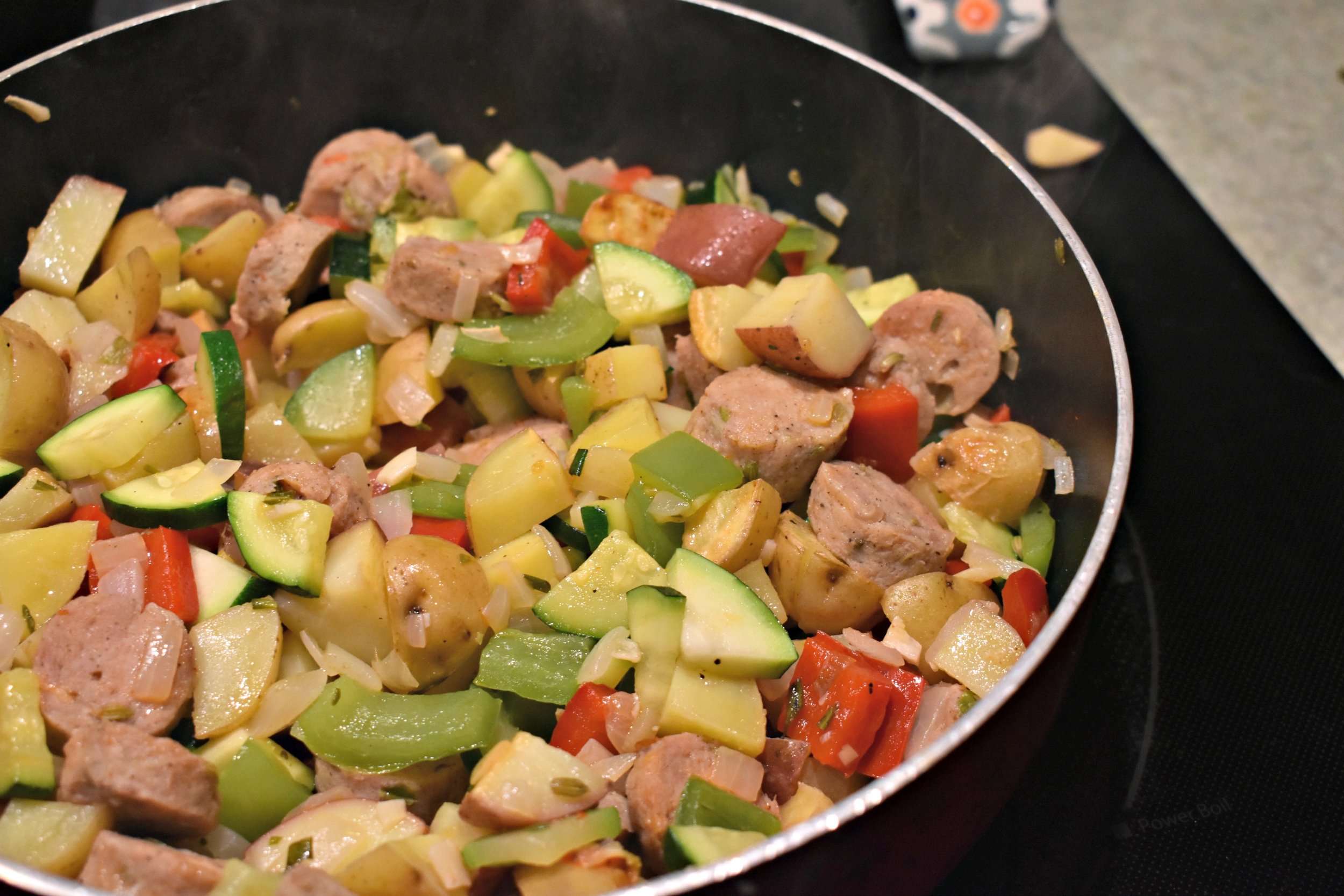 Summer Vegetables with Sausage &amp; Potatoes
