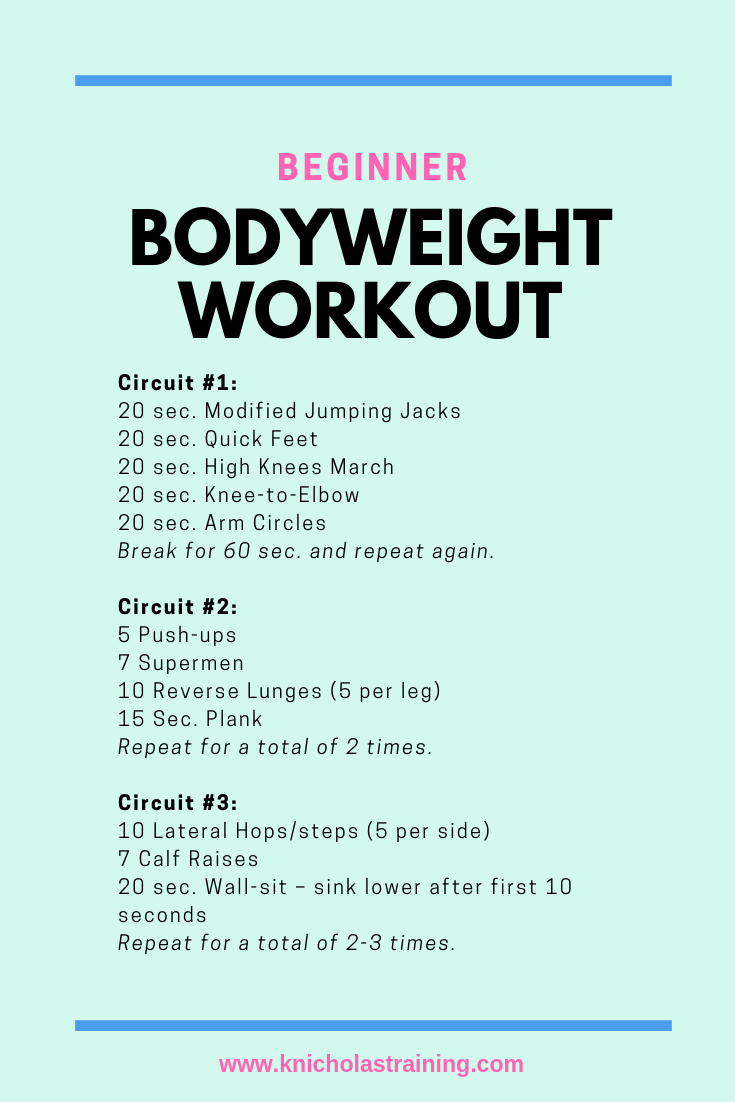 Beginner Bodyweight Workout