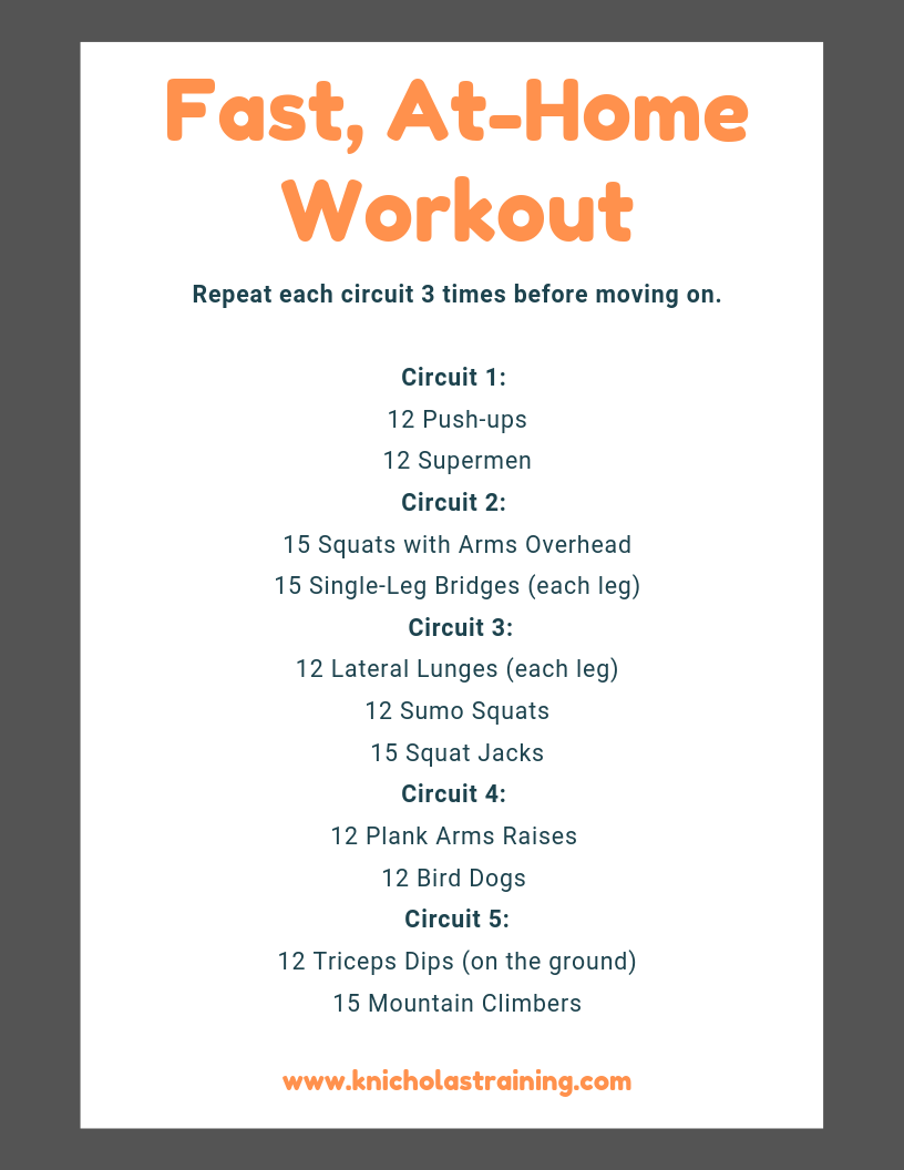 Fast, At-Home Workout