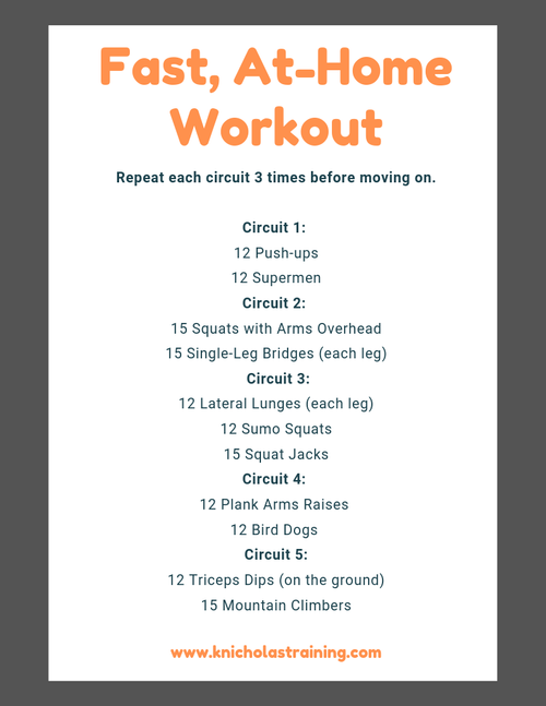 No Equipment Workouts You Can Do At Home Karen Nicholas Training