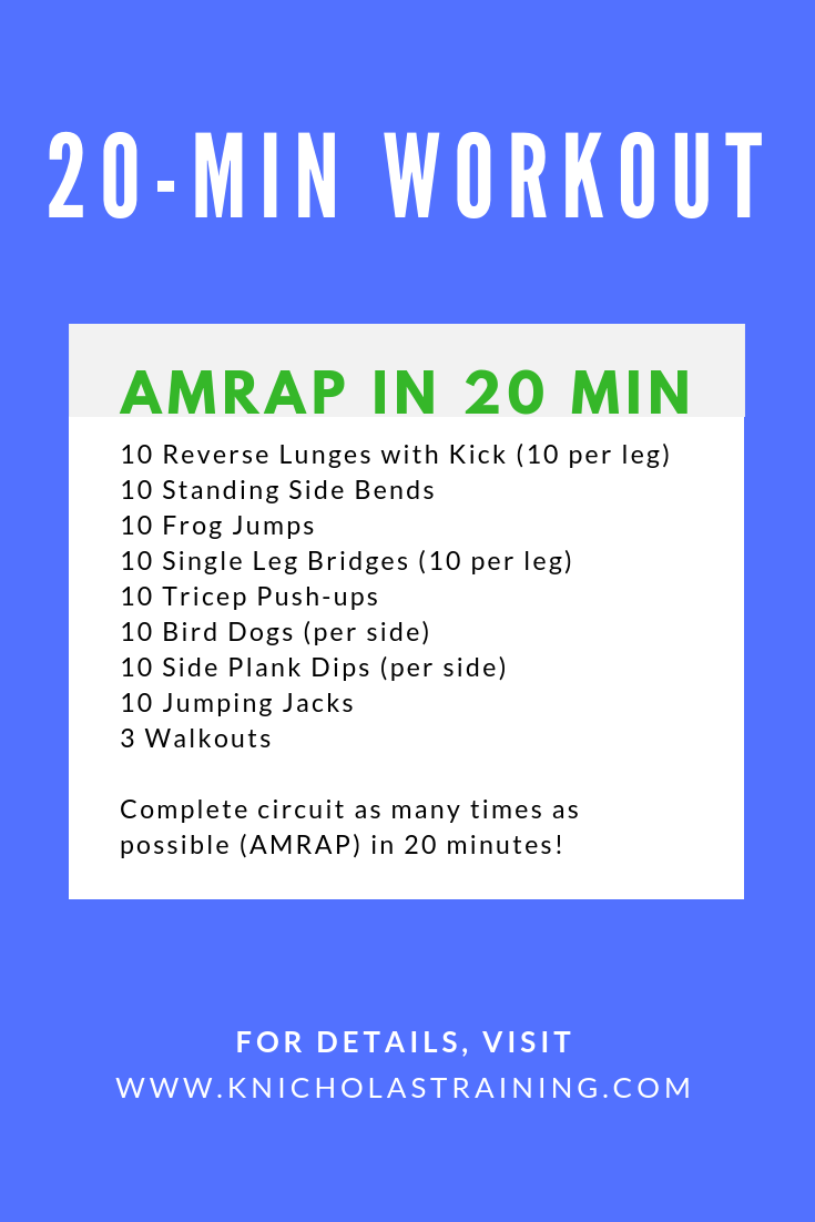 20 Min Amrap Bodyweight Amrap Lower Body Workout