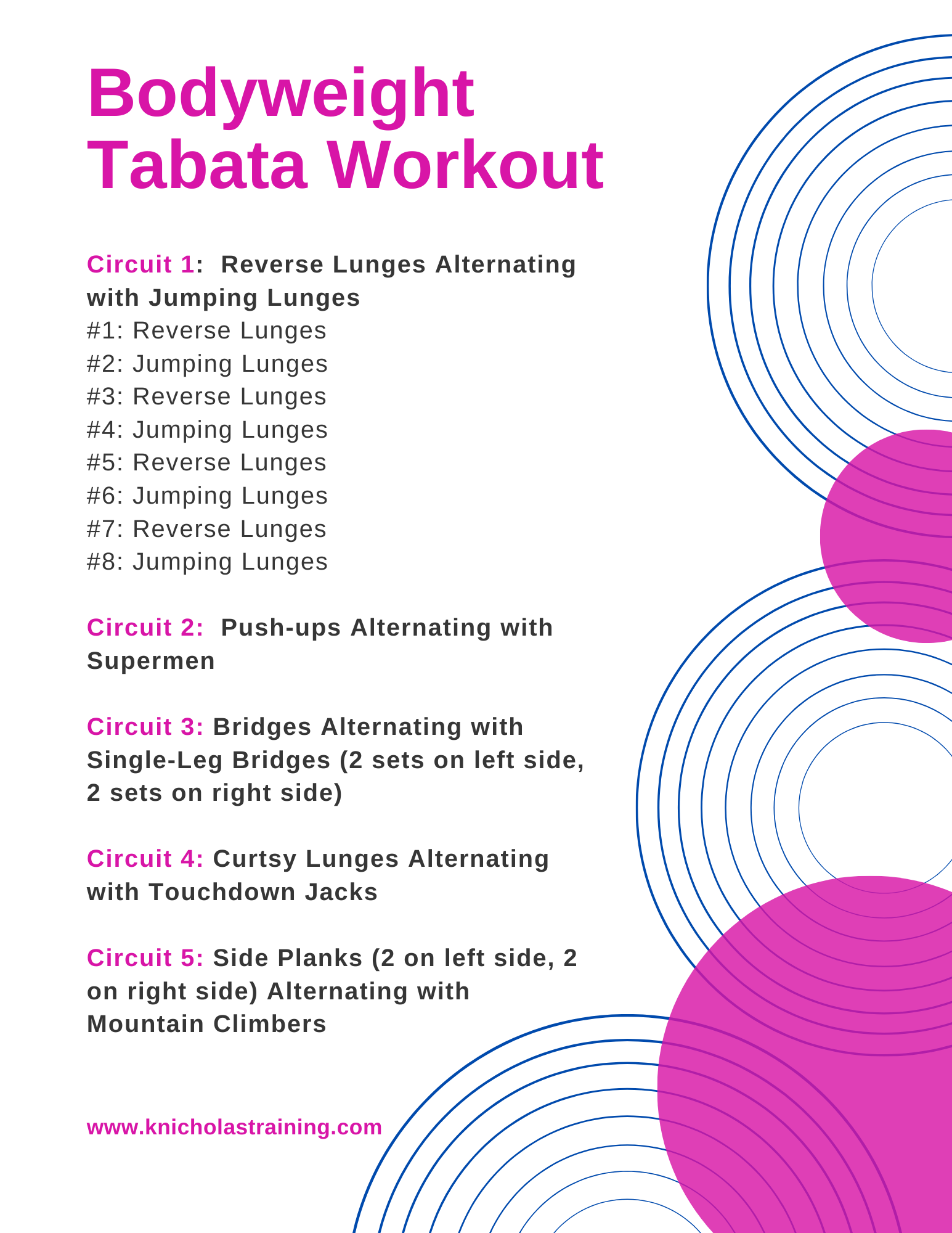 Bodyweight Tabata Workout