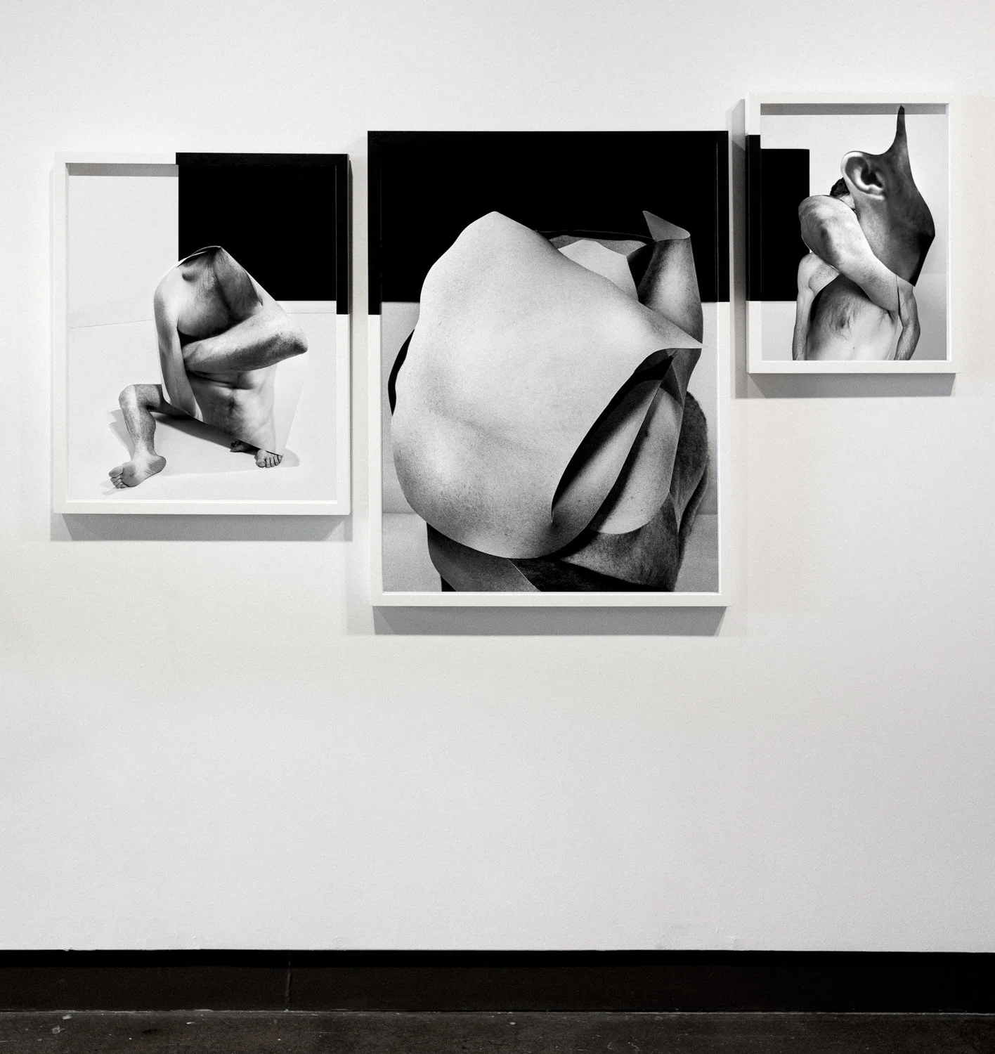 Genesis of Desire, 2019 Three inkjet prints and painted wood frames 32 x 26 inches, 42 x 32 inches, 25 x 19 inches