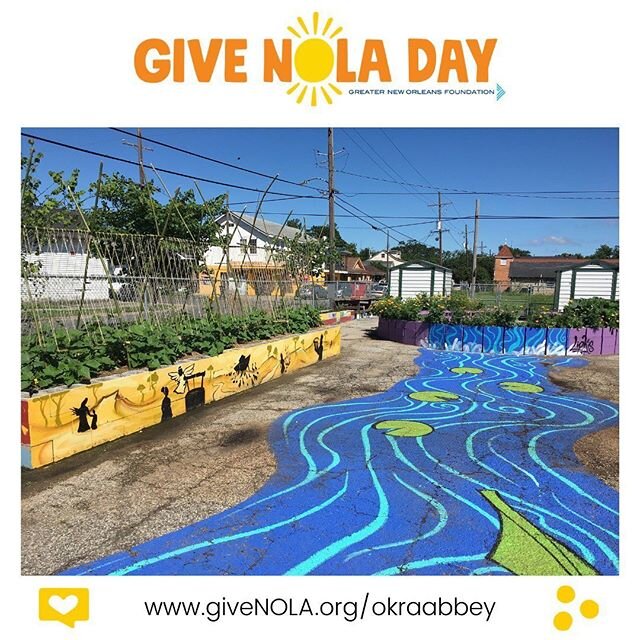 Today is the day: Give NOLA Day! We hope you will consider supporting the work of Okra Abbey so we can remain a place of care, refuge, and learning. #givenoladay #givenoladay2020 #okraaabey #givinggarden #communitygarden #pigeontown #neworleans