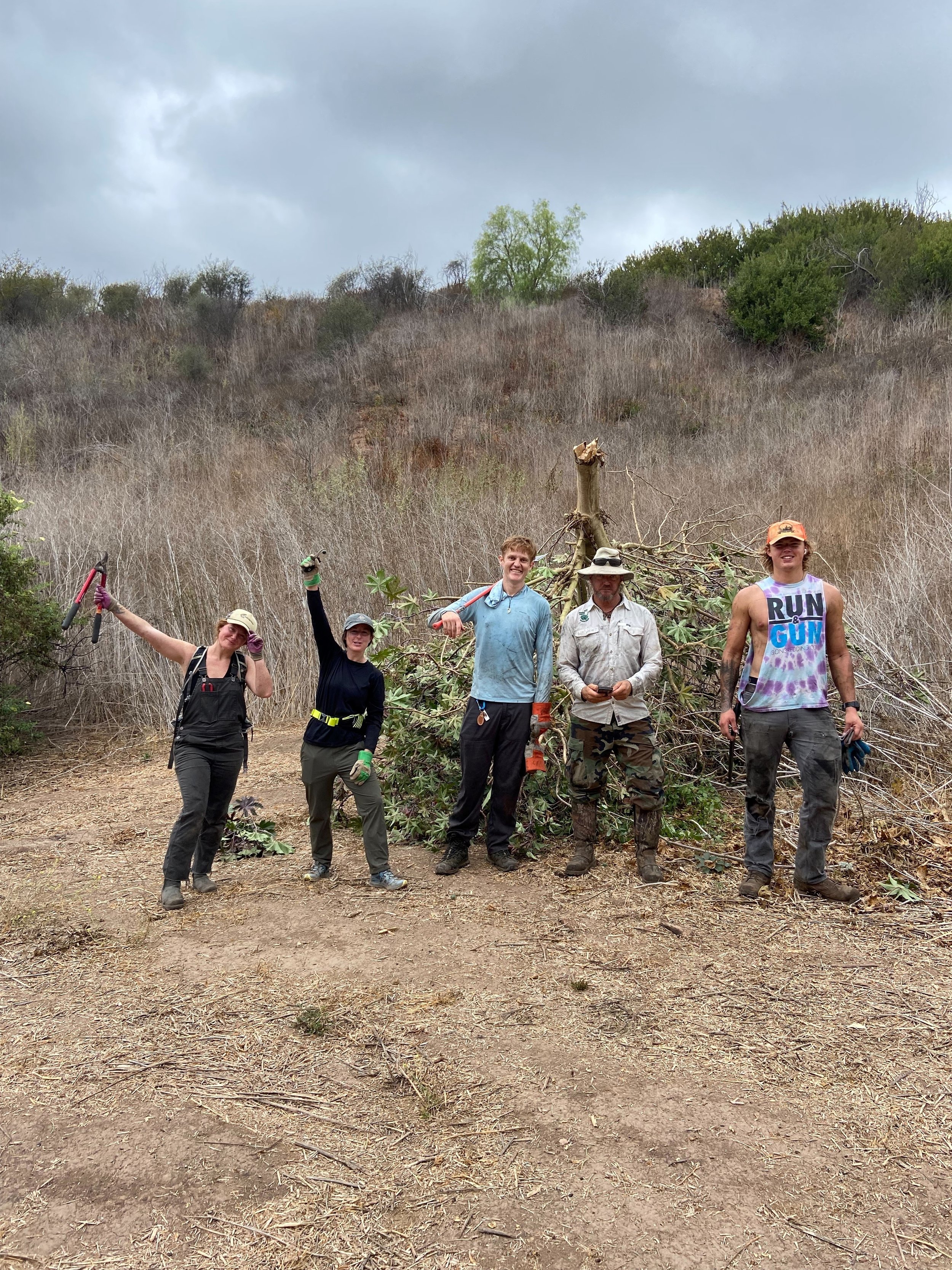 Weed Removal at The San Marcos Foothills 