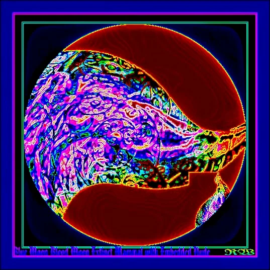 Blue Moon Blood Moon Extinct Mammal with Imbedded Nude