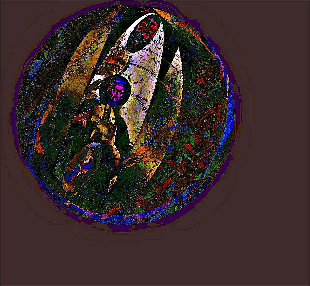 Leaning Totem in an Enamelled Doughnut