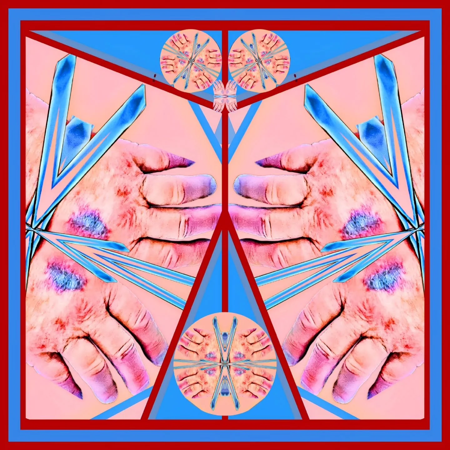 Backhand CVI Pedal Pusher Prototype 
#donaldtrump #chronicvenousinsufficiency #pink #red #blues