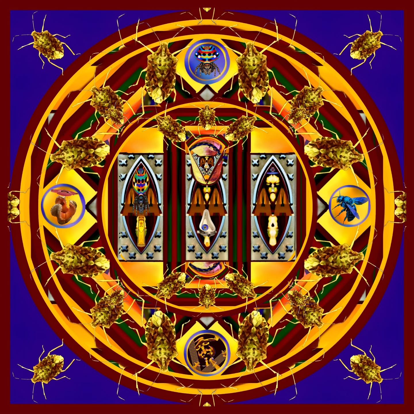 Revision: Window Maquette for The Gilded Stinkbug Ballroom. Please contrast to its predecessor 

#rosewindow #whitehouse #ballroom #thedonald #stinkbug