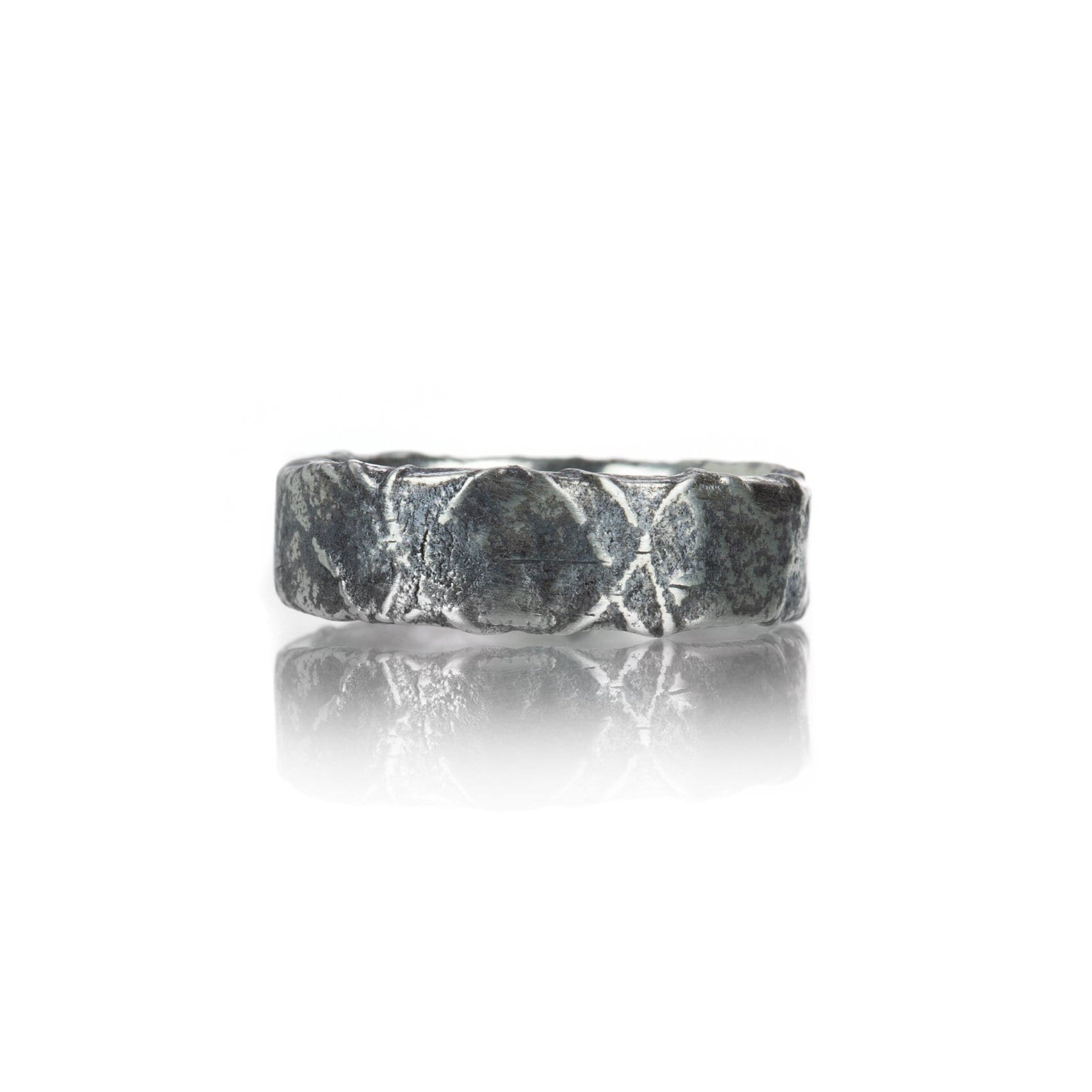 Reticulated Molten Textured Sterling Silver Ring
