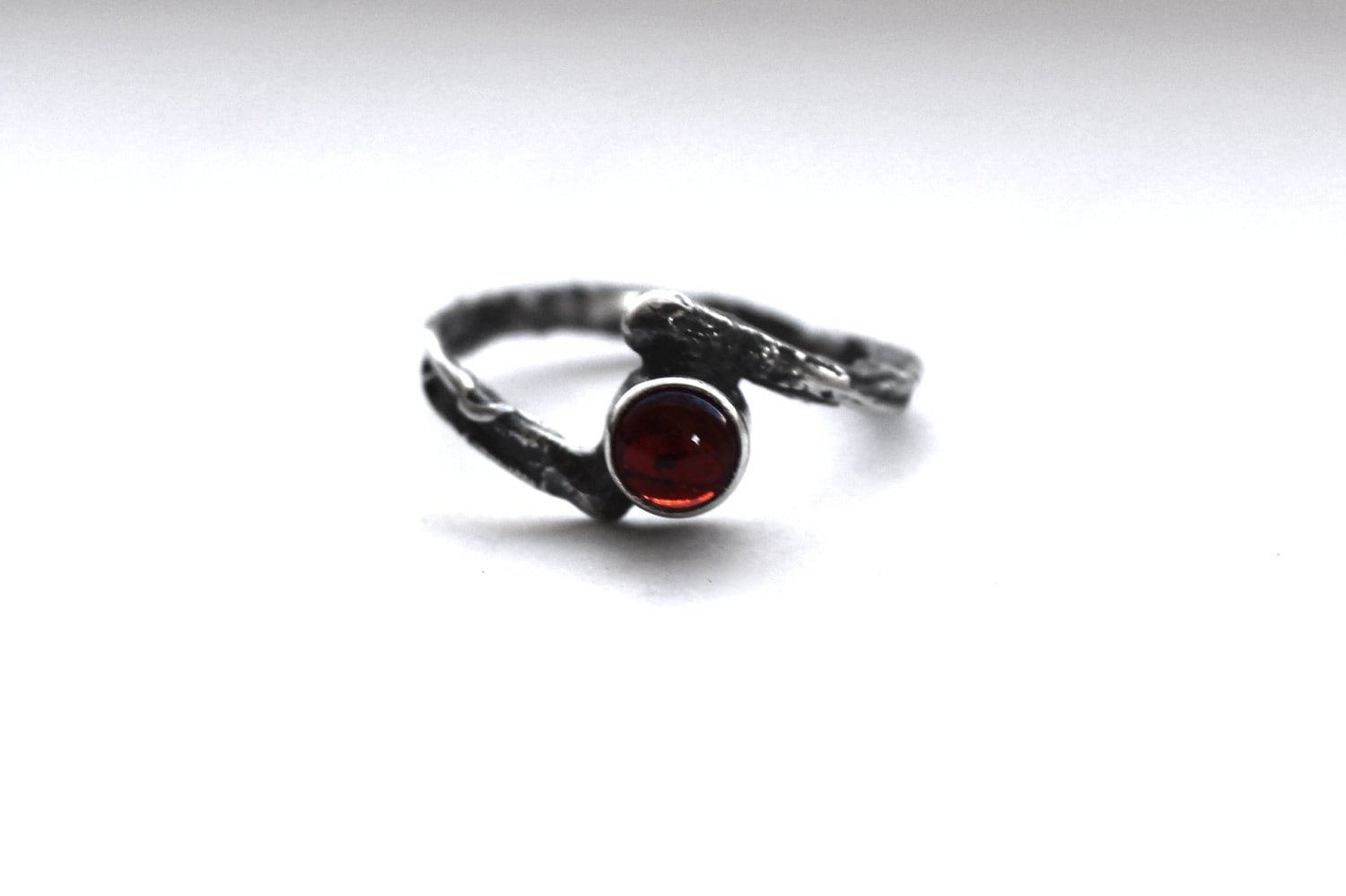 Almandine Garnet Sterling Silver Wrap Ring