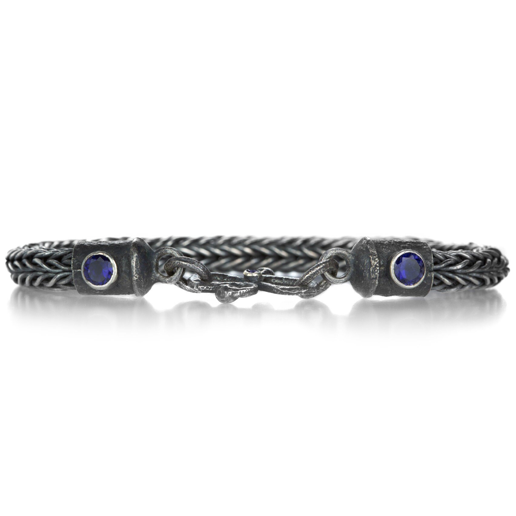 Iolite Silver Roman Chain Bracelet
