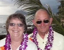 My mom and stepdad enjoying O'ahu on their retirement trip.