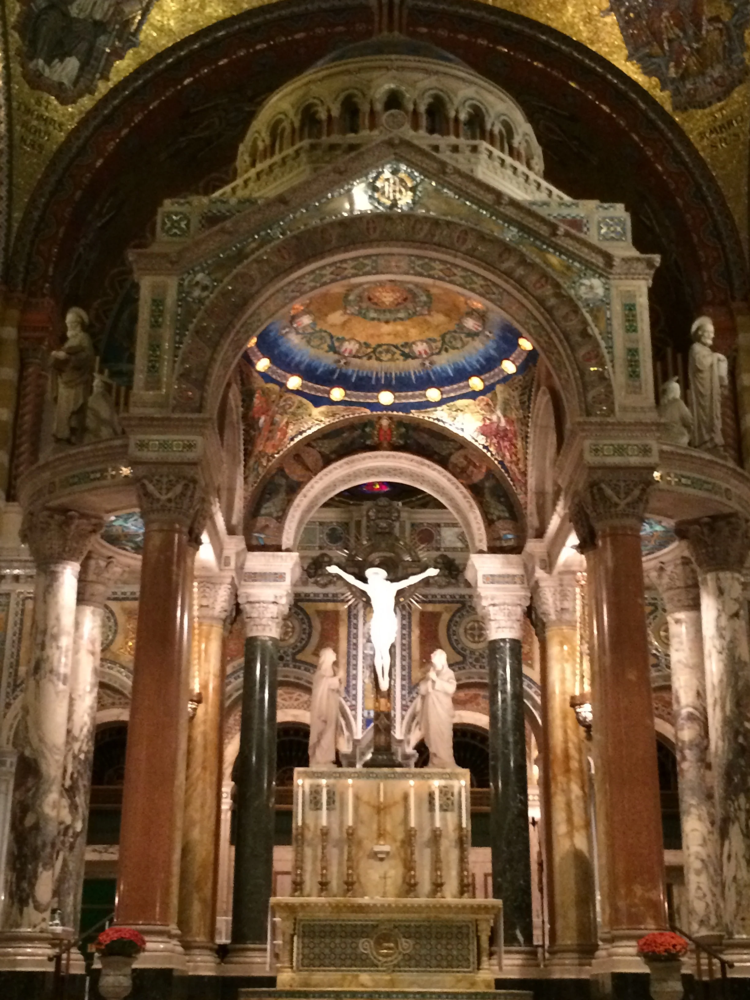 The front of the sanctuary