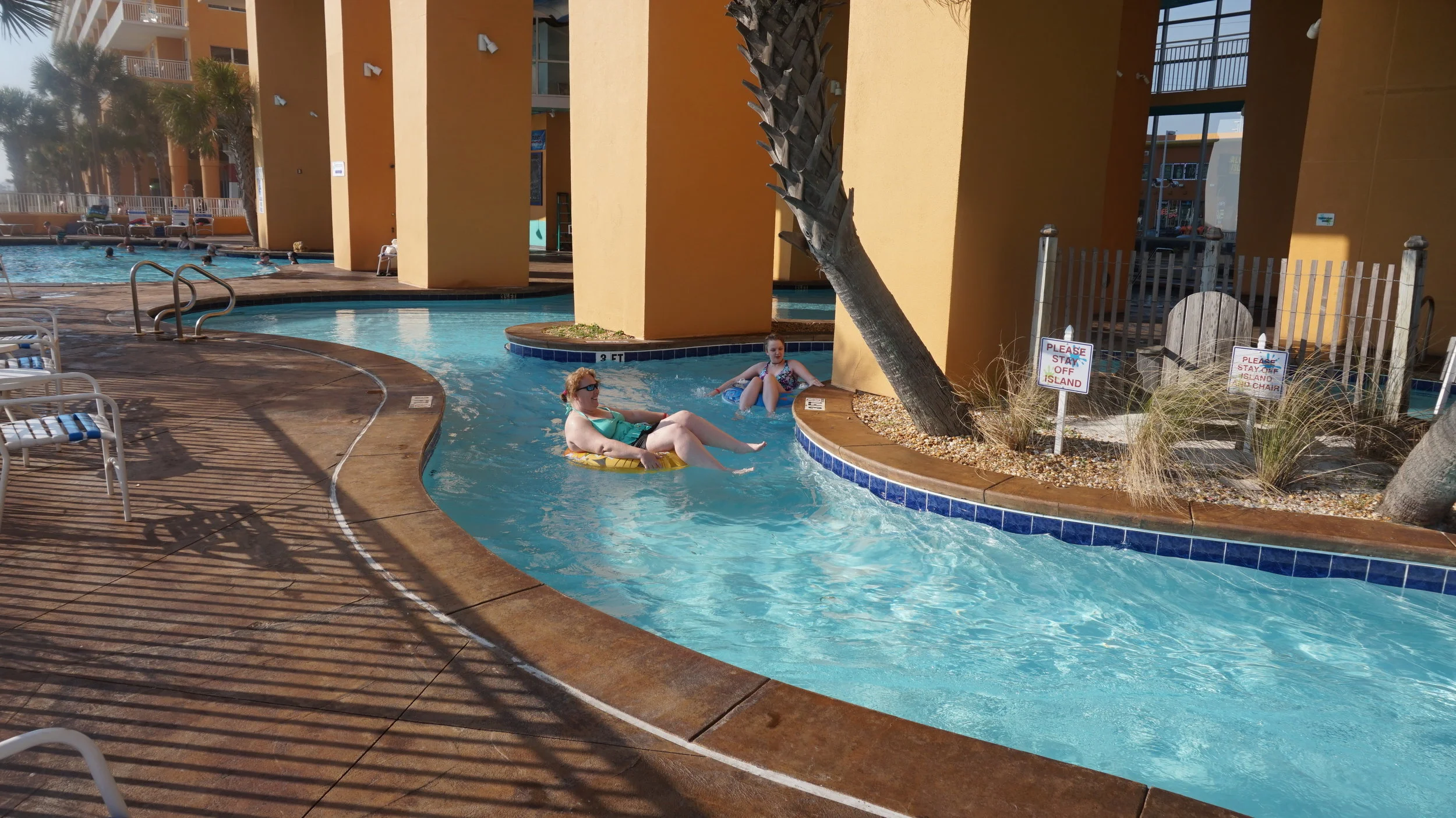Wendy and Rachel on the lazy river.