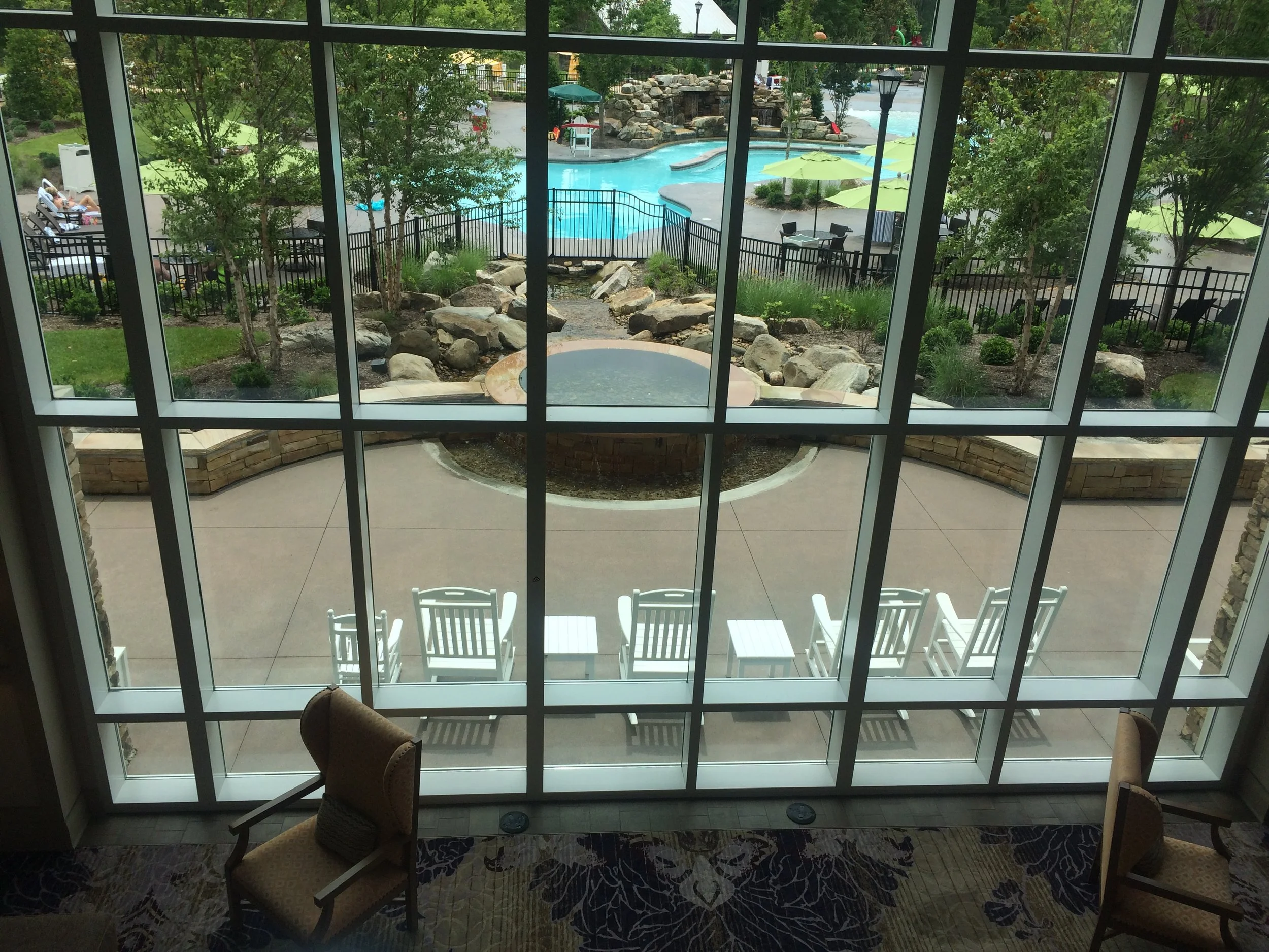 The view from the main lobby.