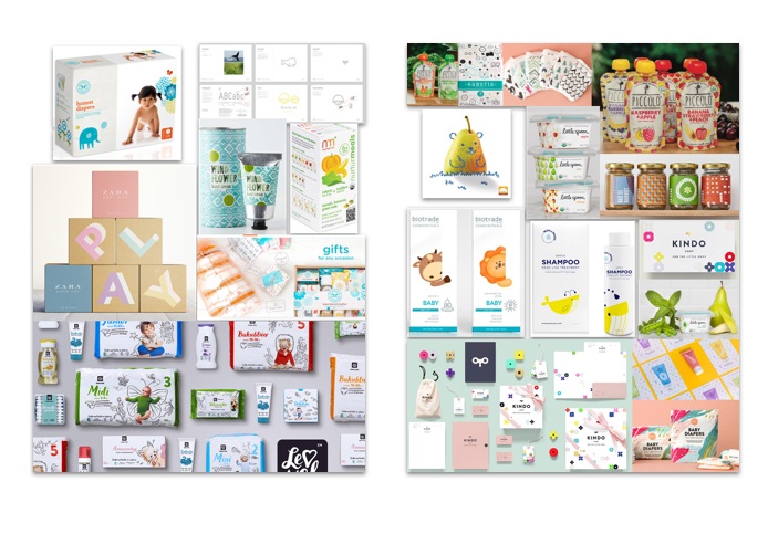 A mood board helped communicate the look and feel of the Baby category and the vision we wanted to achieve.