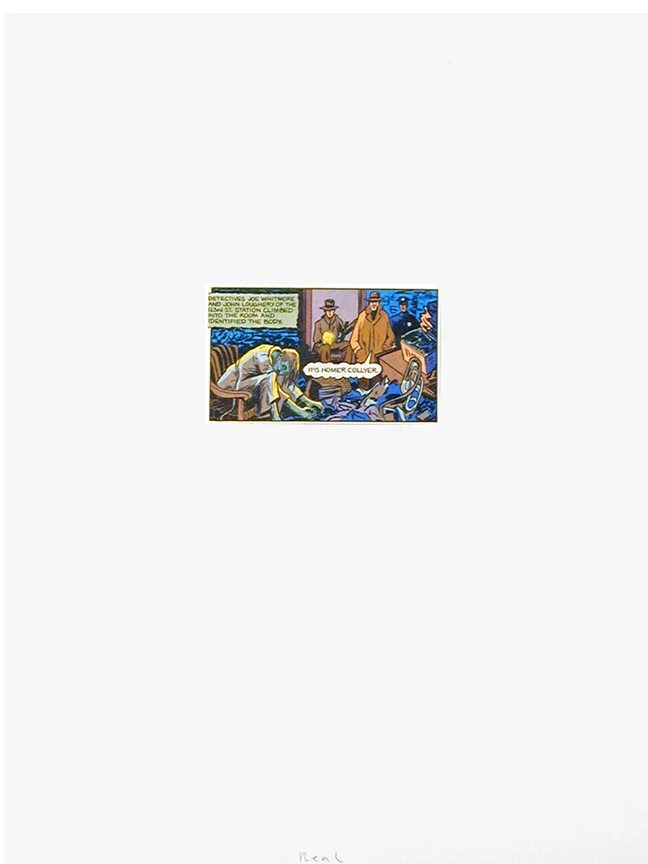 Matt Mullican comics cut-out