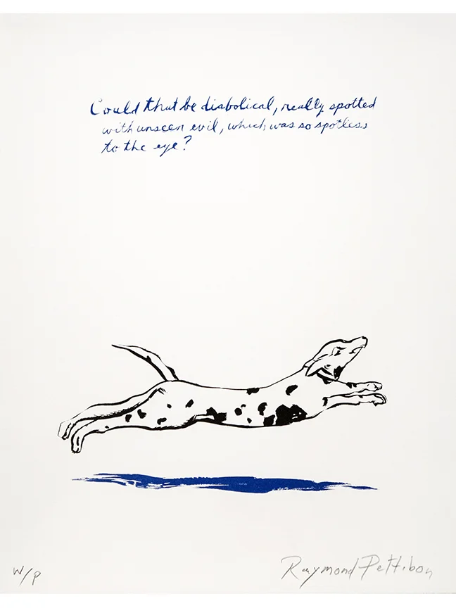 Raymond Pettibon dog print