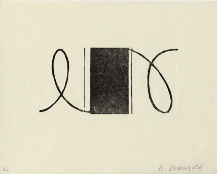 Robert Mangold untitled woodcut