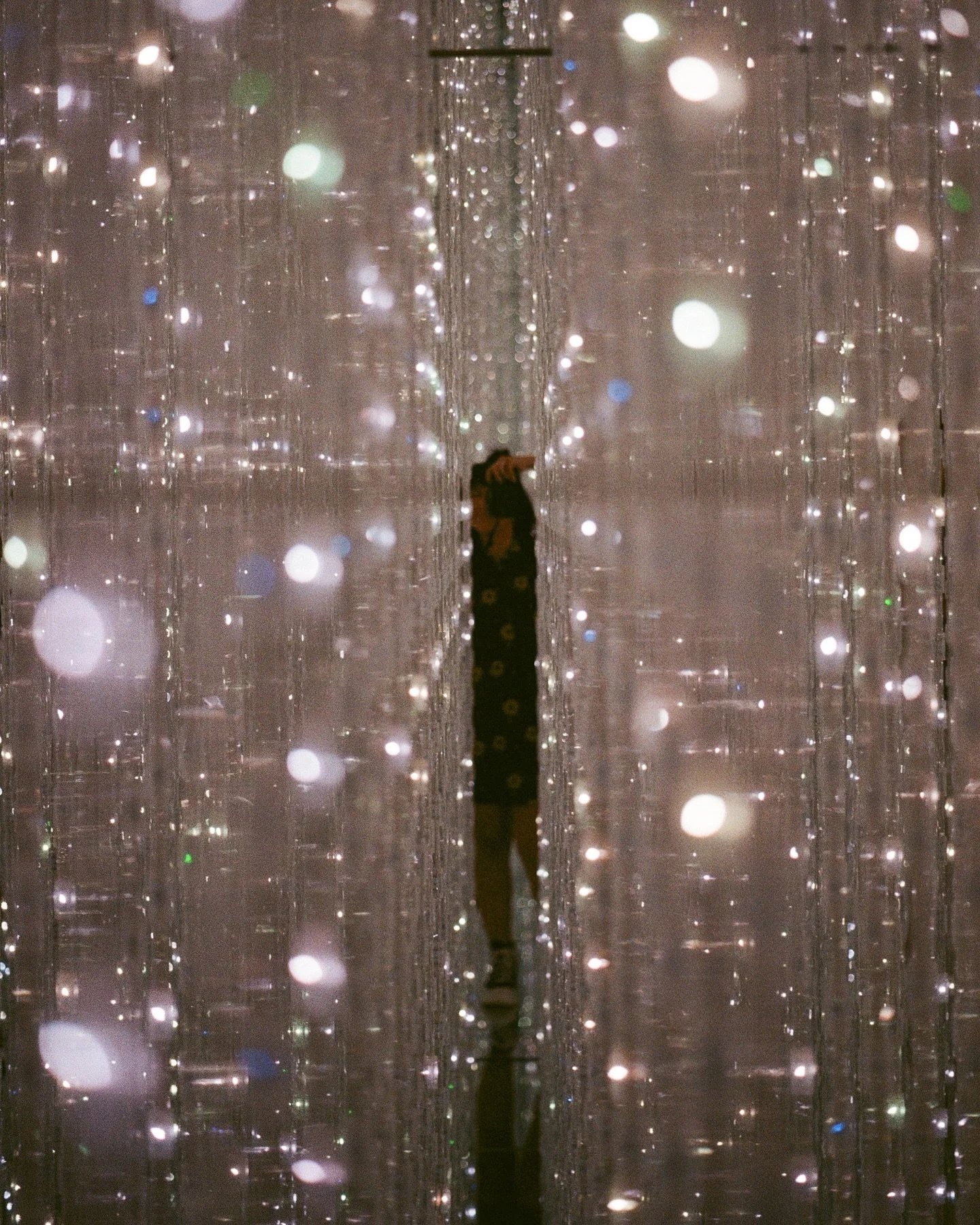 some blurry lights + me 🪩 a lot of these lights in the teamlabs exhibit were either moving or blinking so I couldn&rsquo;t get the focus right. it&rsquo;s ok, I still love em! 

📸 Minolta x-700 
🎞️ Kodak gold 200

#kodak #kodakphotography #kodakgo