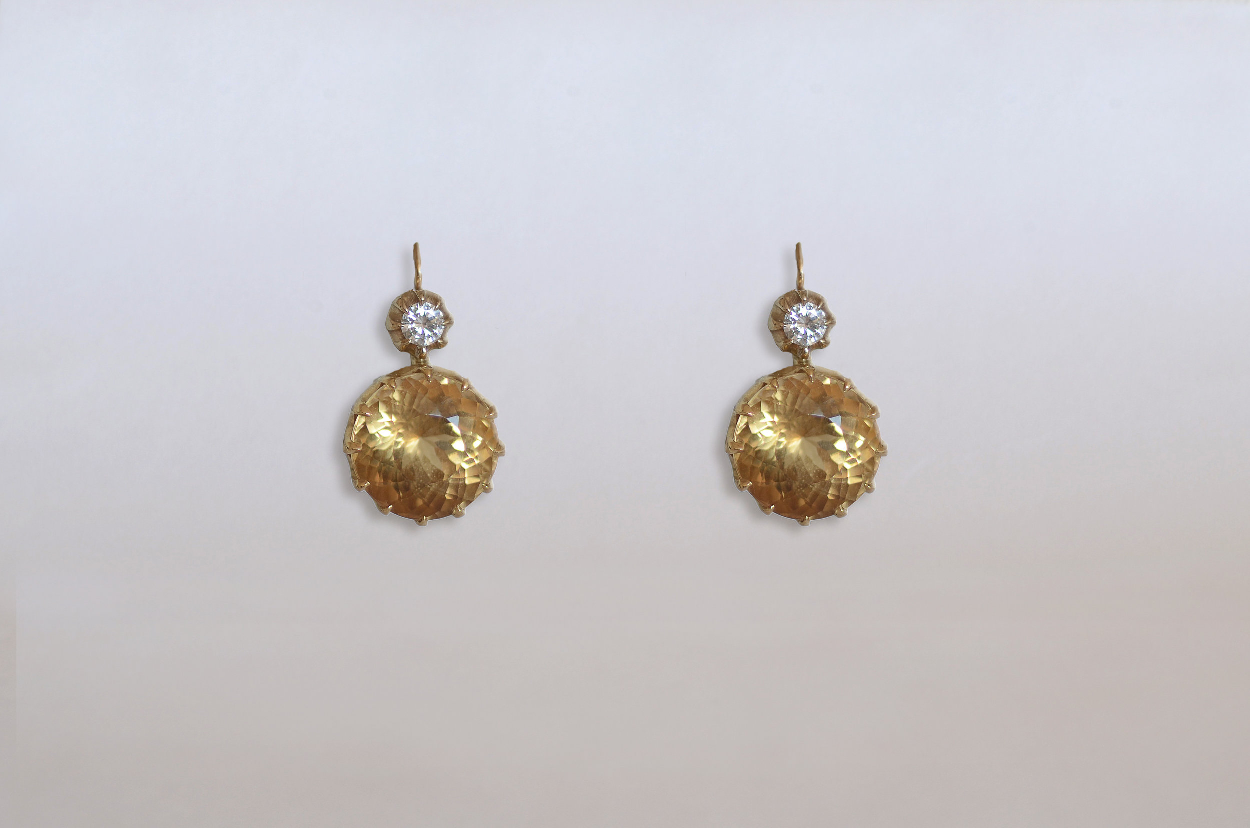Diamond and Yellow Dangle Earrings.3.jpg