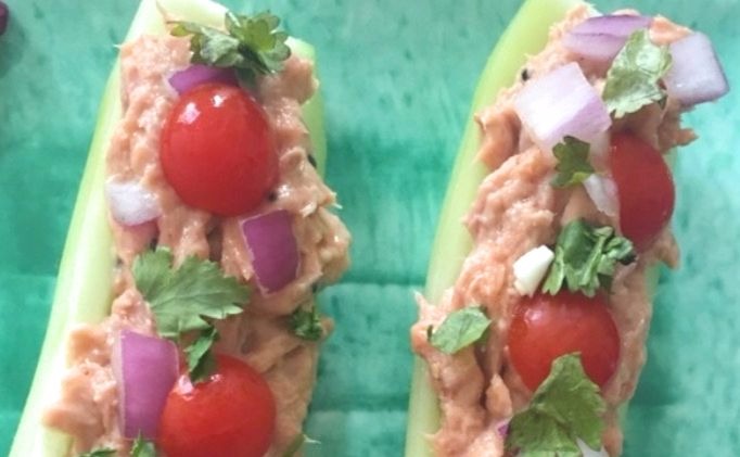 Spicy Tuna Cucumbers