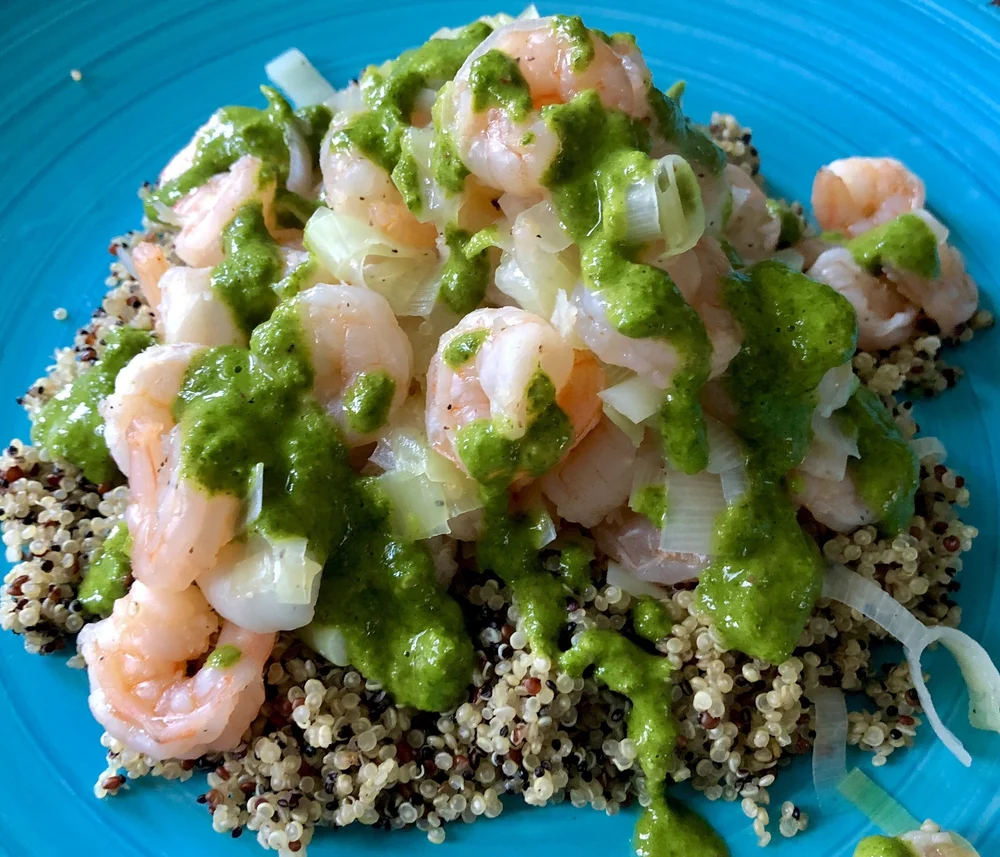 Chimichurri Shrimp with Leeks