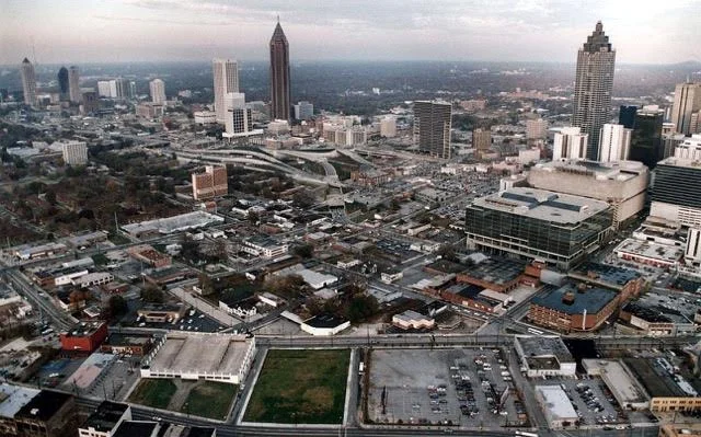 1993 Aerial View of Downtown Atlanta (Source: Georgia State University Archive)