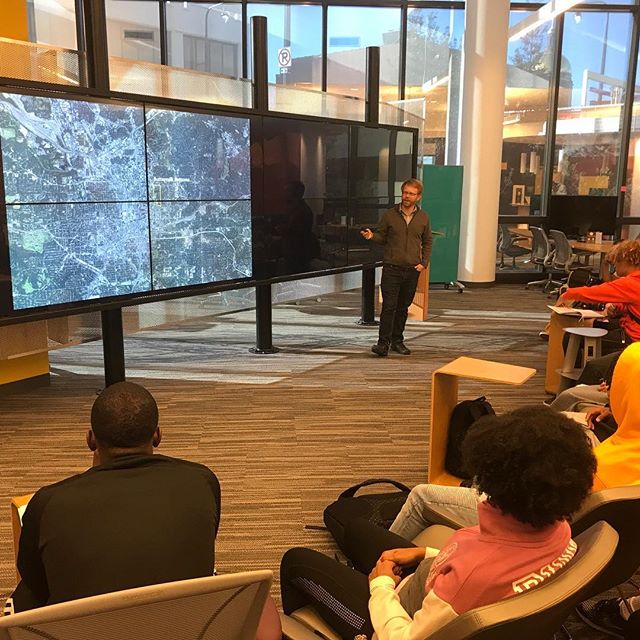 Starting our Buttermilk Bottom fieldwork expedition from GSU&rsquo;s CURVE, led by GIS Librarian Joe Hurley. Thanks, Joe! @gsu_library