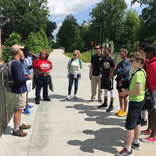 Thanks much to @atlantabeltline tour guide extraordinare John Becker for regaling us with Beltline lore during our extraordinary piece of Westside field work today. And gorgeous weather, to boot!