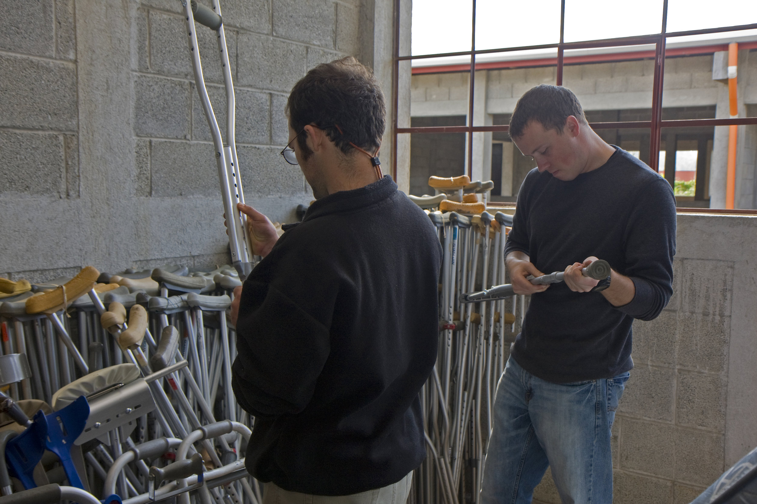 BVC Coban 2009 Pat Deering Matt Ott with crutches.jpg