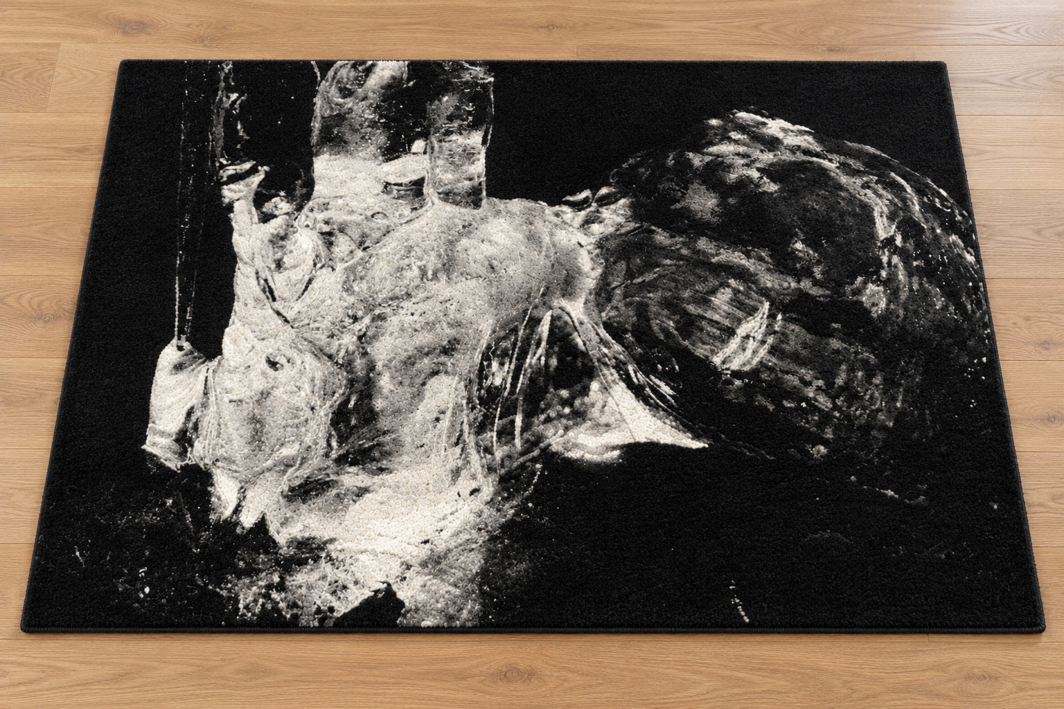 Abstract Ice and Shadow Wool Rug.png