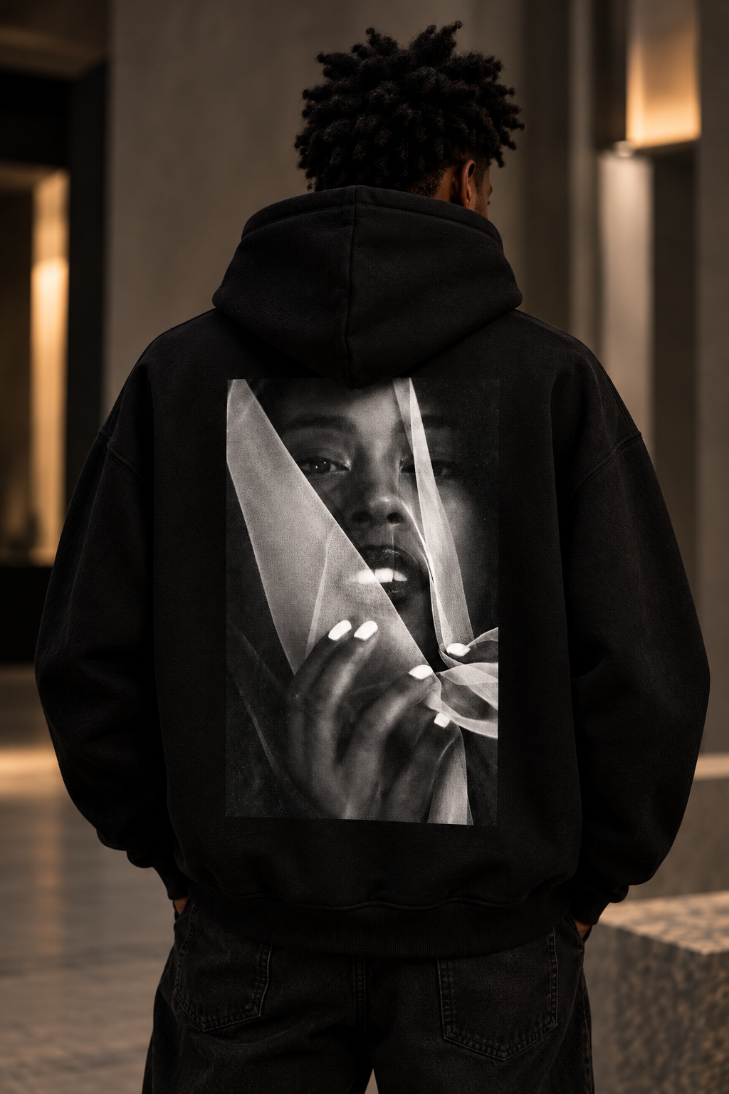 Moody Veiled Portrait Hoodie.png