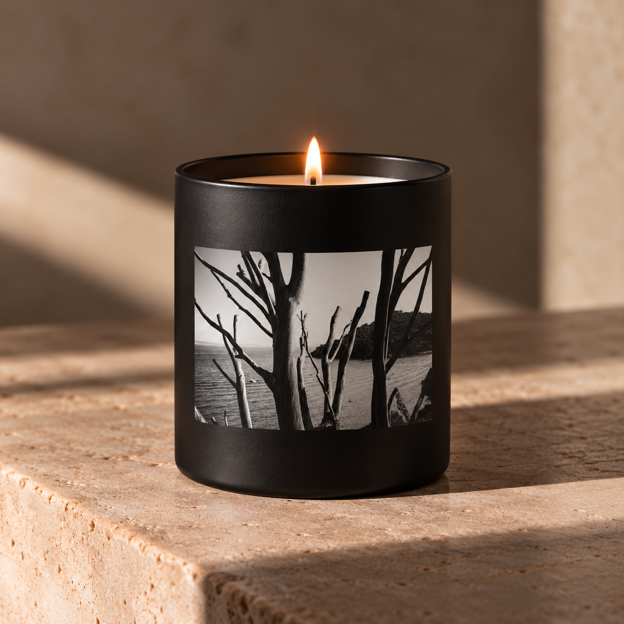 Moody Black Candle by the Sea.png