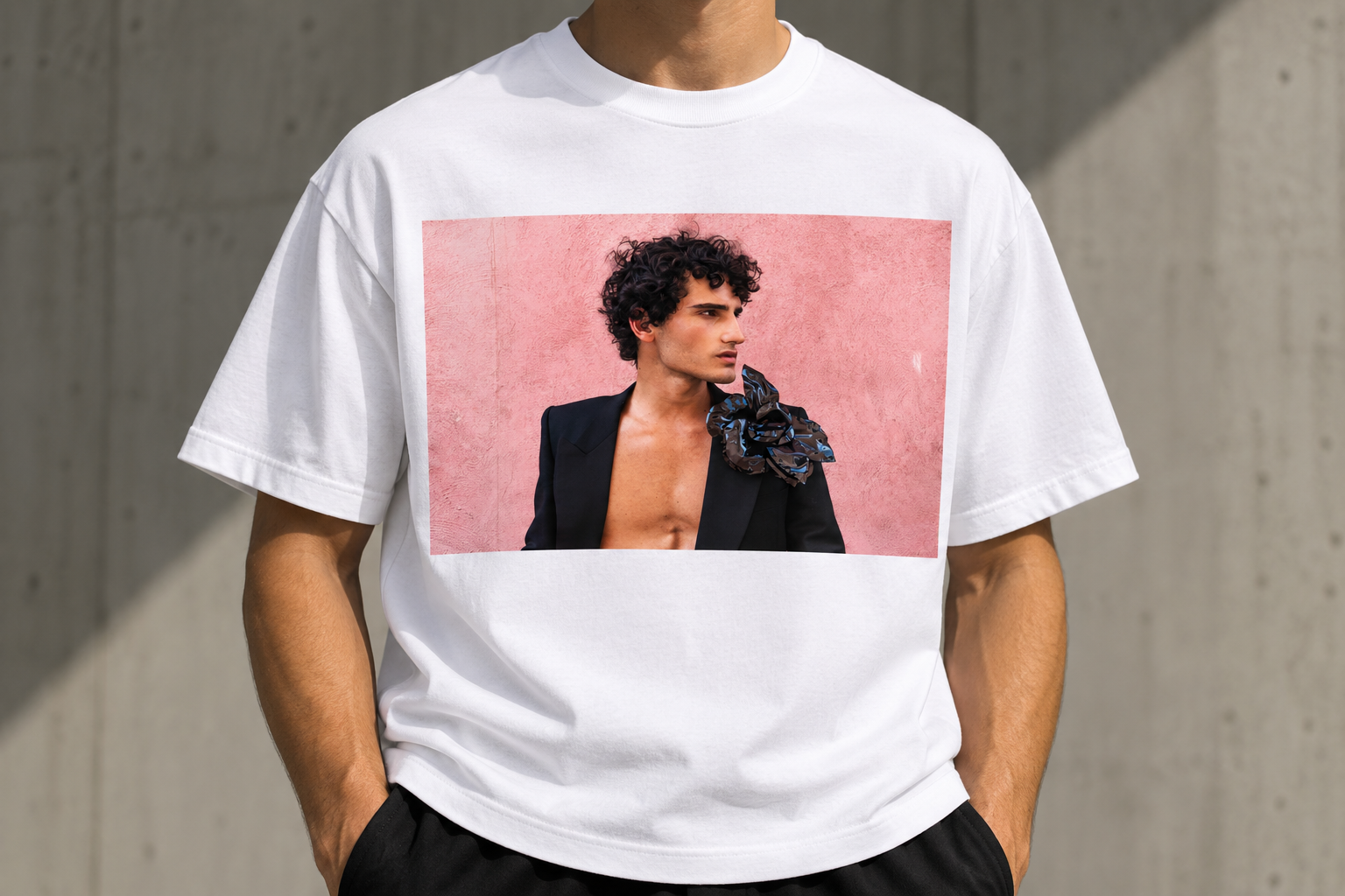 Editorial T-Shirt Against Concrete Wall.png